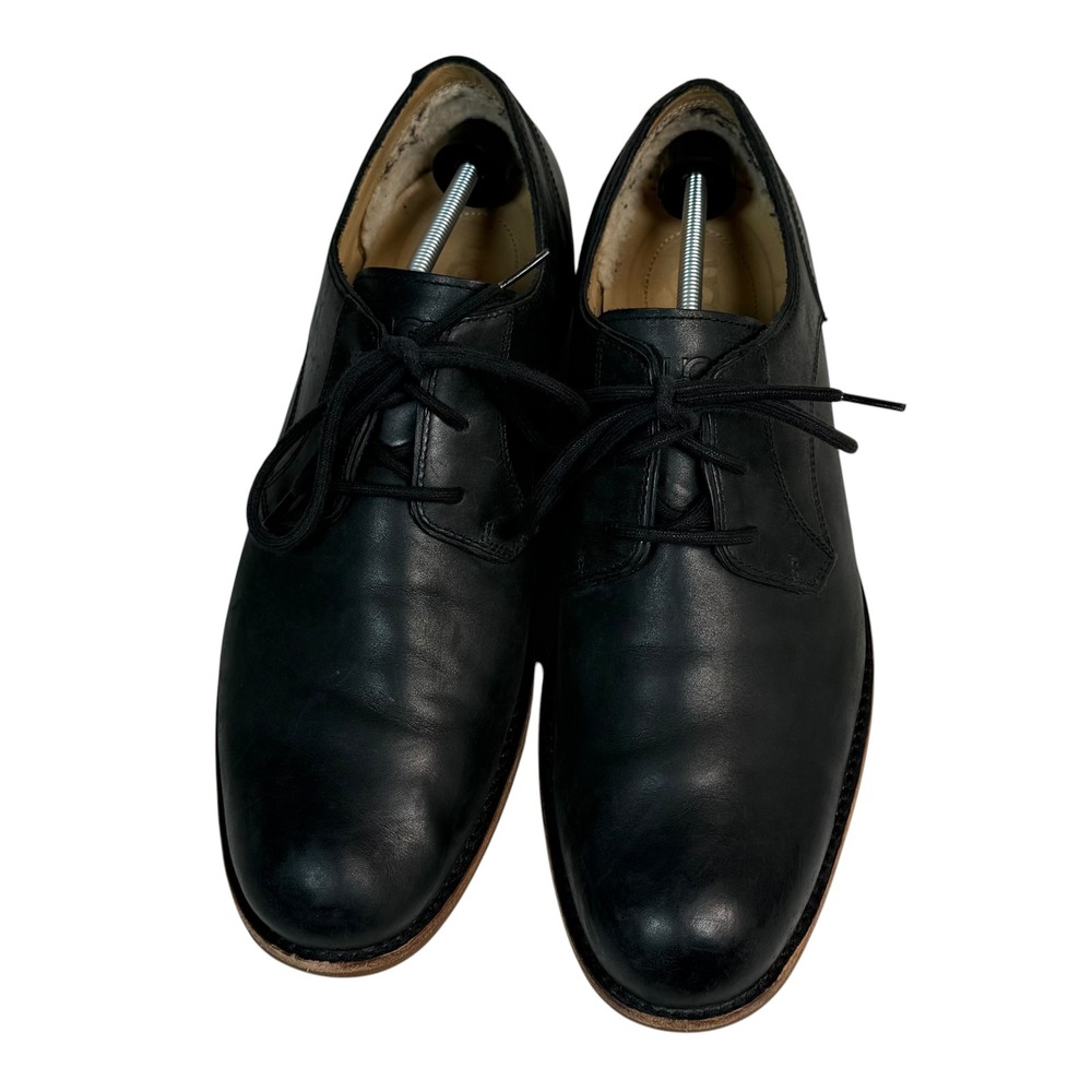 UGG Freamon Mens Black Leather Lace Up Plain Toe Oxford Dress Shoes - Picture 3 of 11